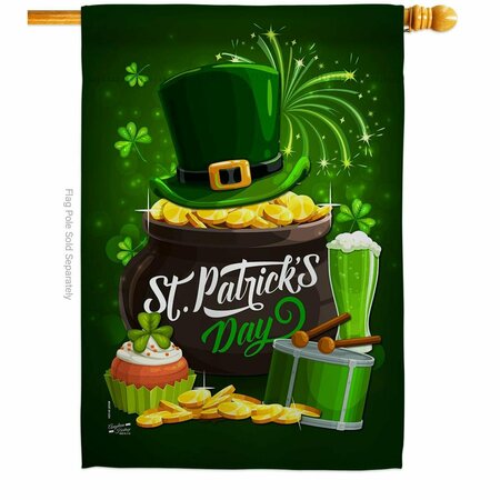 PATIO TRASERO St Patty Day Springtime Double-Sided Garden Decorative House Flag, Multi Color PA3903075